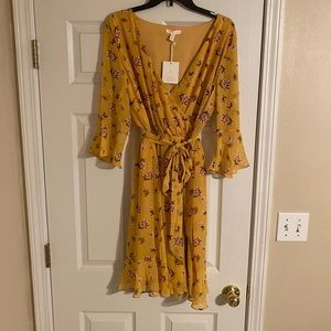 Yellow floral Lauren Conrad dress